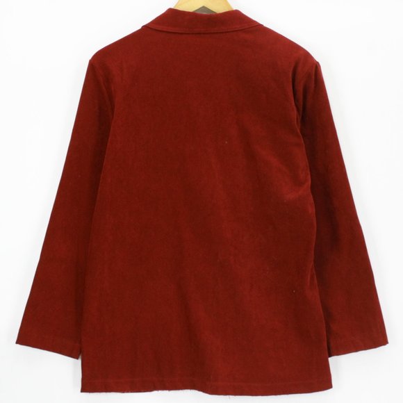 Vintage Notations Clothing Co Shirt Women's Red Button Down Long Sleeve Size M - Picture 5 of 7